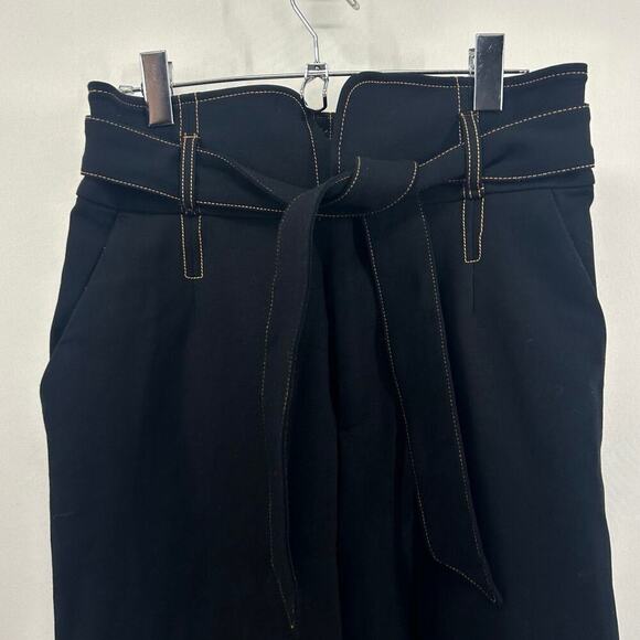 Anthropologie Maeve Irina Relaxed Ponte Wide Leg Belted Pants Size 6 - Picture 4 of 5